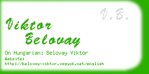 viktor belovay business card
